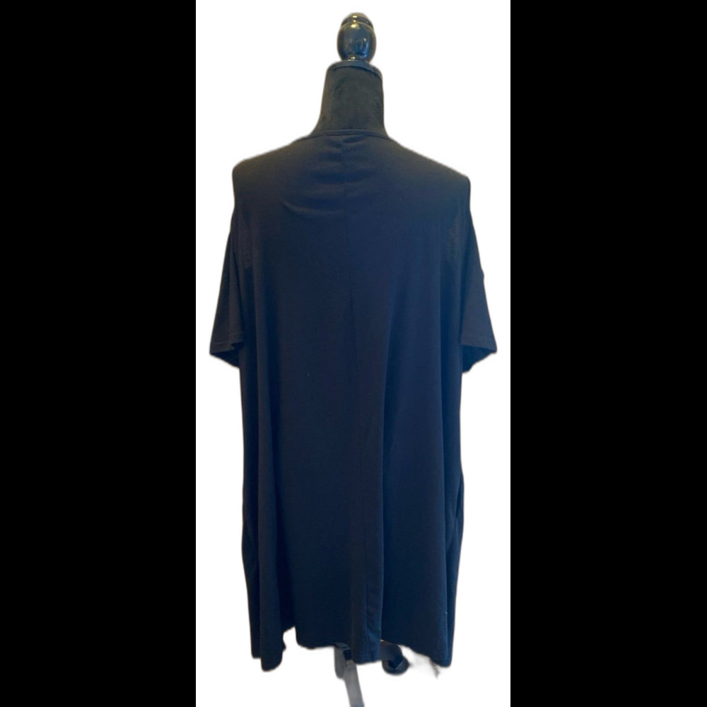 Swimsuit Coverup Womens Plus‎ Size 2X Black Cold Shoulder Sheer Beach Pool